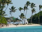 Ausflug Samana  Die Barcadi Insel Cayo Levantado mit dem Strand des Hotels Bahia Principe (DOM).